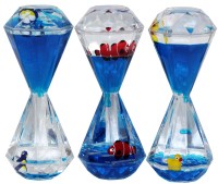Liquid Timer mit Tierchen: Pinguin, Entchen, Clownfisch (flüssige Sanduhr)