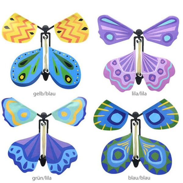 Physik Spielzeug: Flatternder Schmetterling mit Gummimotor