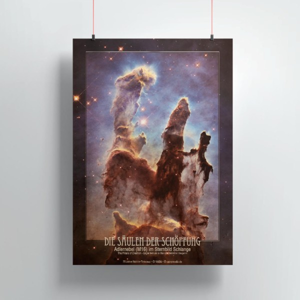 Astronomie Geschenke: Die Säulen der Schöpfung (Poster, Aufnahme Nasa, Hubble-Teleskop)