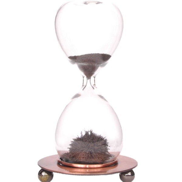 Magnetische Sanduhr Mit Aroma-Diffusor – 20 Sekunden | Bonsai-Design | Goldsand & Cyan | Für Büro & Entspannung