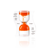 Geschenkideen für Lehrerin: rückwärtslaufende Sanduhr - Paradox Tea Timer in orange