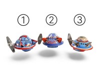 Blechspielzeug: Schlüsselauge UFO - mit Umkehrmechanismus