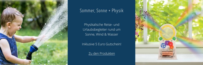 Hier geht's zu Sommer, Sonne, Physik und dem 5 Euro Gutschein