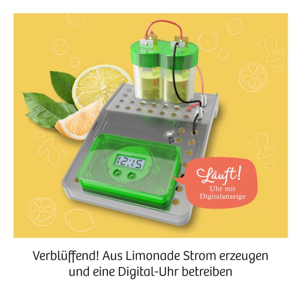 Experimente für Kinder: Die Limo-Uhr, Kartoffelbatterie, Zitronenbatterie