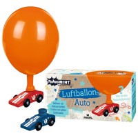 Luftballon-Rennauto blau