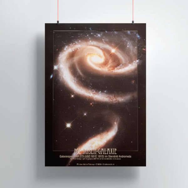 Astronomie Geschenke: Poster der Rosen-Galaxie (Hubble-Teleskop, Aufnahme Nasa)