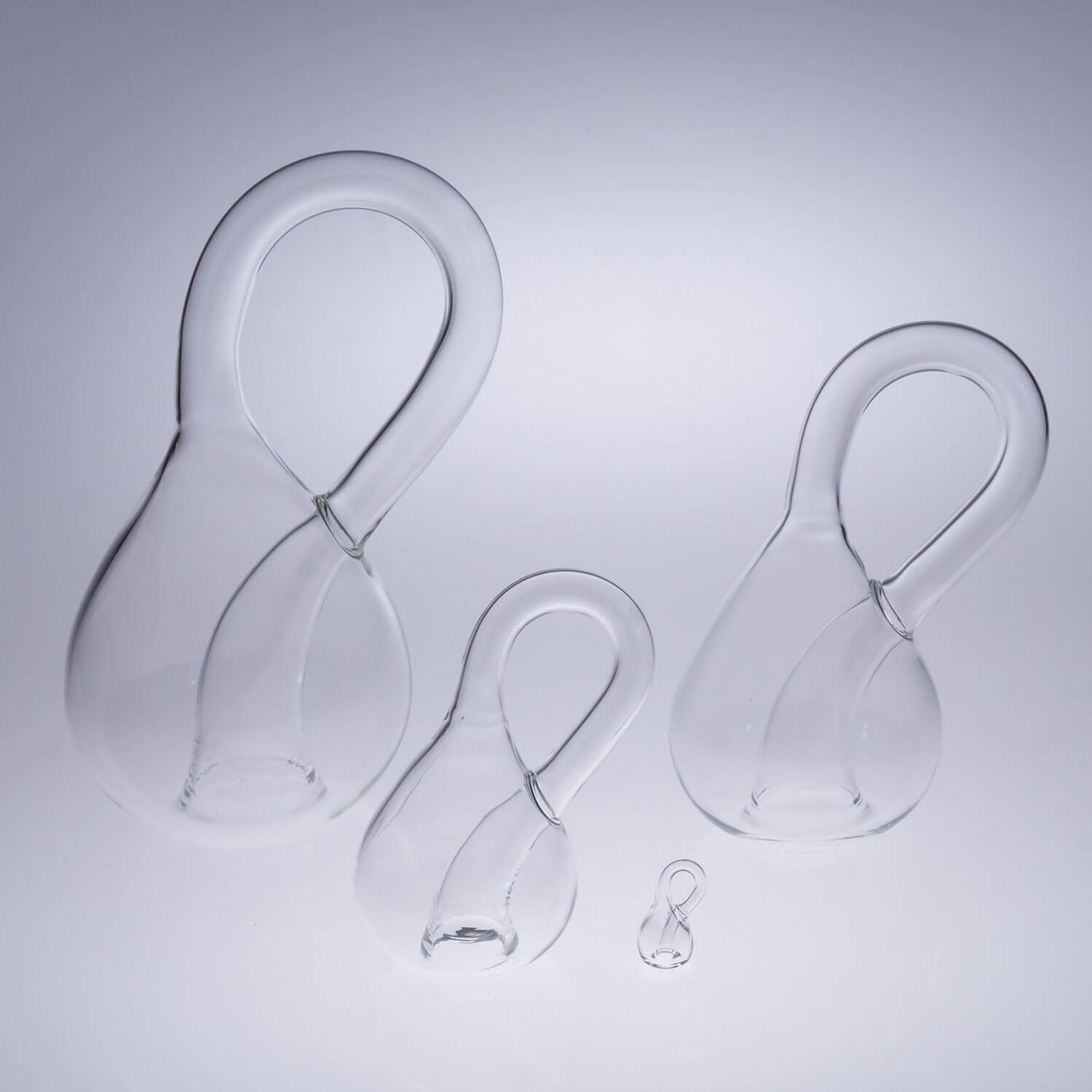 Ab 39,95 €: Kleinsche Flaschen, 2,7 cm bis 20 cm, Glas, mundgeblasen