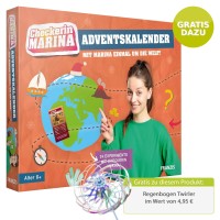 Adventskalender mit Checkerin Marina einmal um die Welt + Twirler