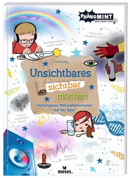 PhänoMINT Buch vom Moses Verlag: Unsichtbares sichtbar machen (für Kinder ab 8 Jahren)