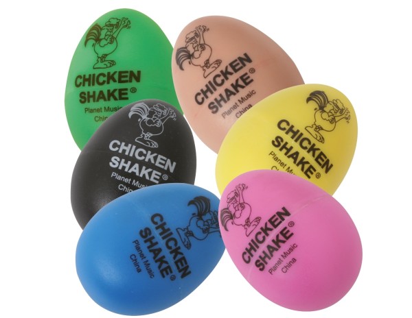 Egg-Shaker aus Kunststoff (Chicken Shaker, Rattlesnake Egg)