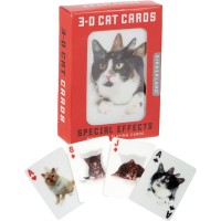 Spielkarten mit Katzen-Wackelbildern - Optische Täuschung