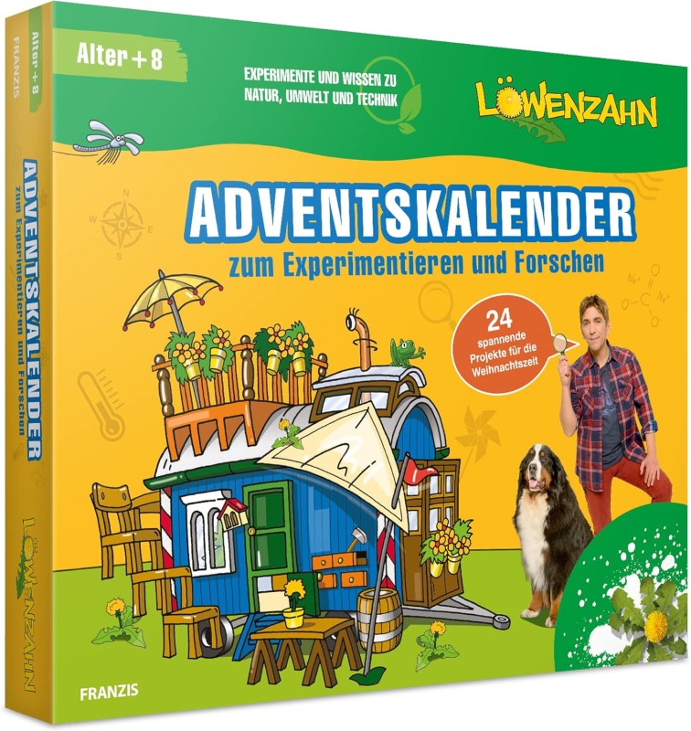 Hier klicken - Adventskalender Löwenzahn zum Experimentieren und Forschen