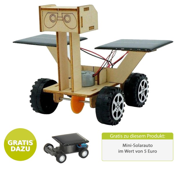 Holzbausatz Solar Rover + gratis Mini-Solarauto