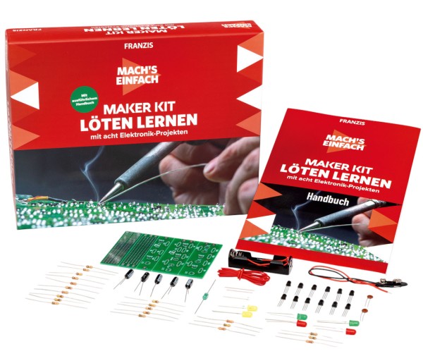 Maker Kit - Löten lernen - mit 8 Elektronik Projekten von Franzis
