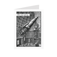 Gruß- oder Glückwunschkarte mit Retro Astronomie Motiven