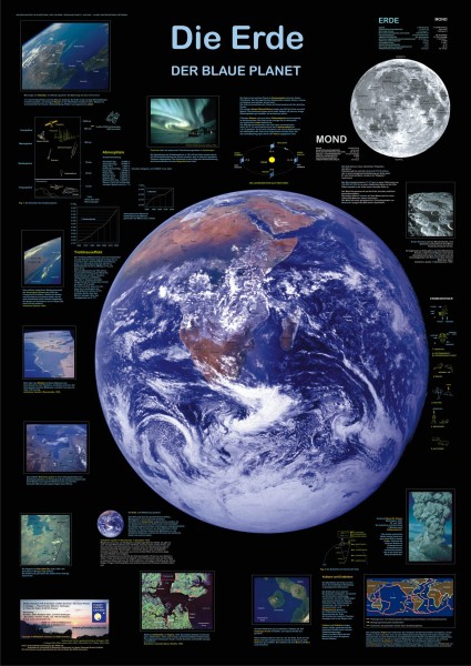 Die Erde: Astronomie Lernposter von Planet Poster Edition | Astronomie Geschenk
