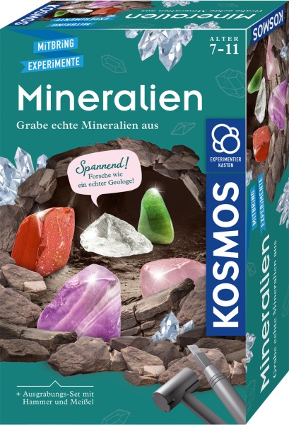 Mineralien Ausgrabungs-Set mit fünf Mineralien für Kinder von 7 bis 11 | Kosmos