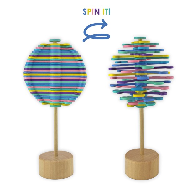 Kinetisches Tischkunstwerk Spinning Lollypop - Spiralbaum - Lollipop Spielzeug